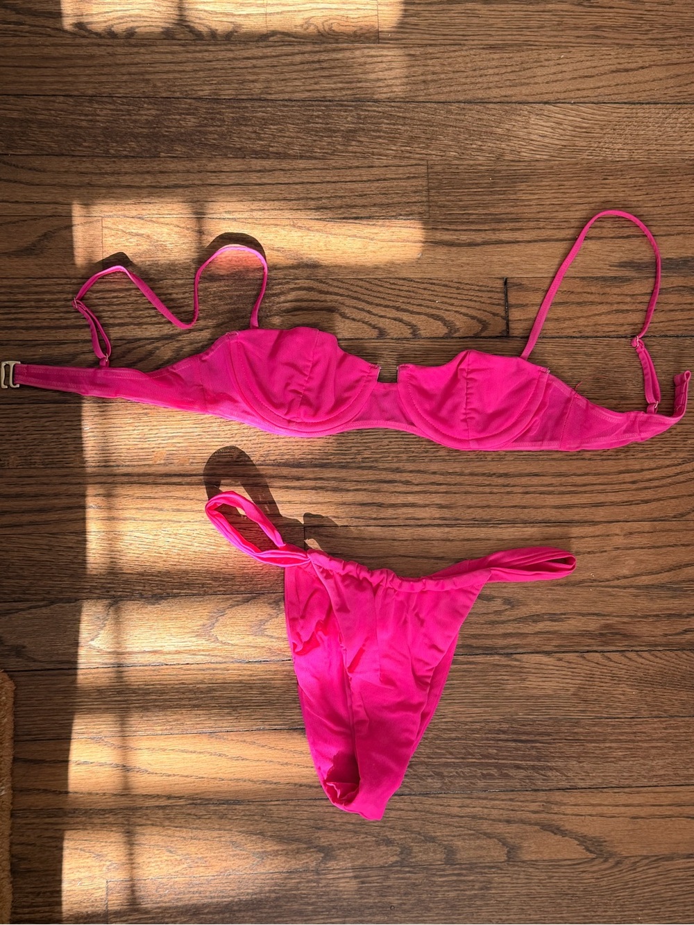 Gonza Hot Pink Women's Bikini Set - Underwire Top & High-Cut Bottom